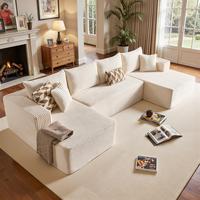 White U Shaped with 2*Chaise