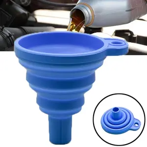 Engine Funnel Car Universal Silicone Liquid Funnel Washer Fluid Change Foldable Portable Auto Engine Oil Petrol Change Funnel 2026 For your cars
