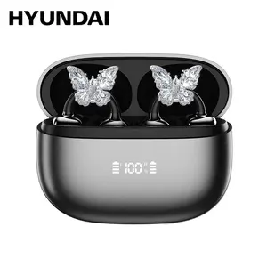 HYUNDAI Clipbuds 7 Clip-on Design Wireless Headphones, Powerful Sound Effects for Music, Dustproof & Waterproof Sports Earbuds for Running, Workout, Audio