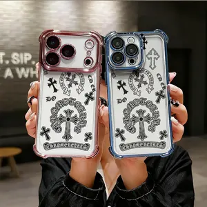 Black and white Gothic vintage patterns Phone Case for iPhone 17 AIR 17 PRO 16 PRO 15  PRO MAX  14 PLUS 13 PRO 12 11 series (silicone softshell) airbag anti-drop and shockproofmobile phone protective case Smartphone Cellphone, Accessories, Handheld