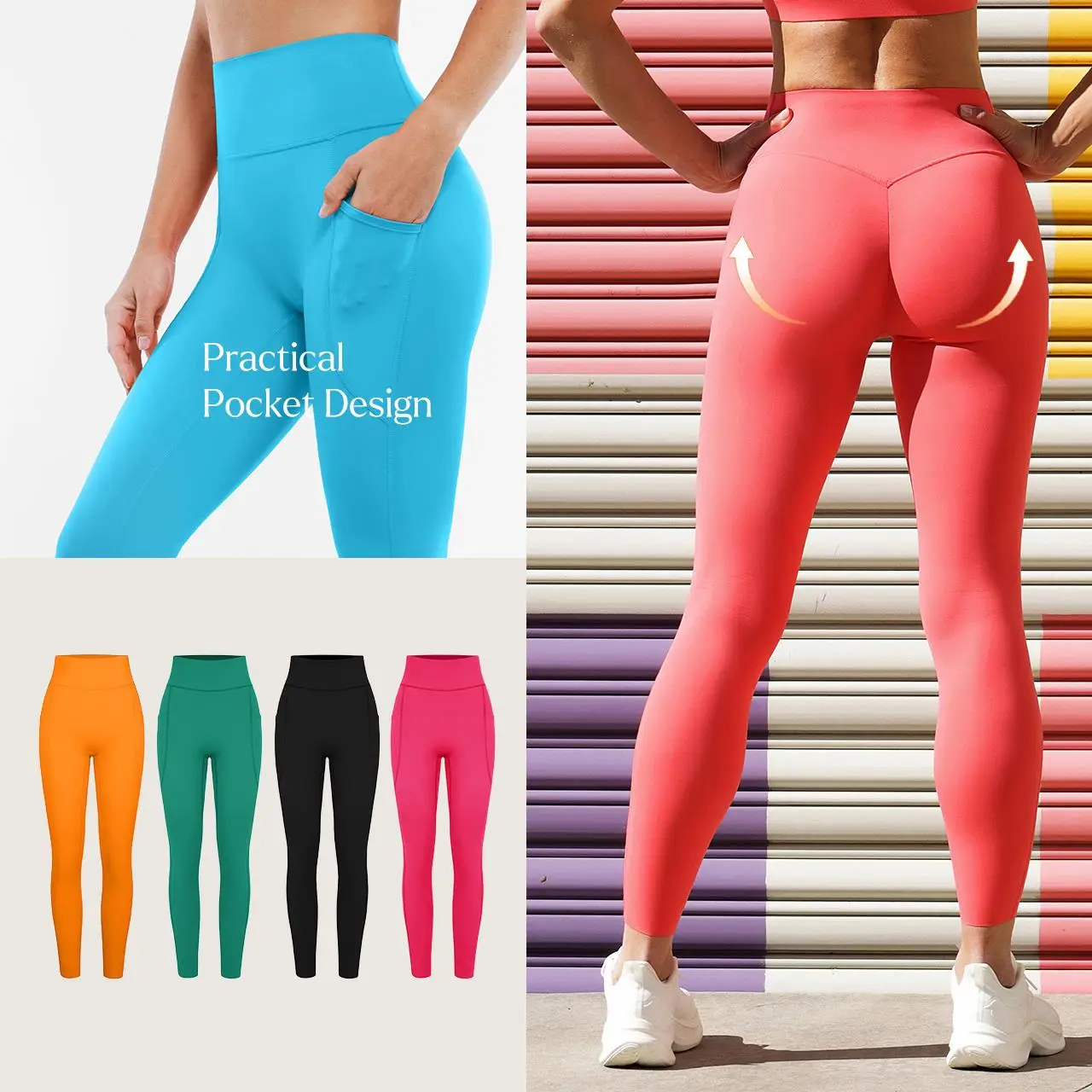 BRXL No Front Seam 25" Womens High Waisted Leggings Buttery Soft Adjustable Length Pockets Workout Yoga Gym Pilates Fitness Training Pant#FallFreshnes