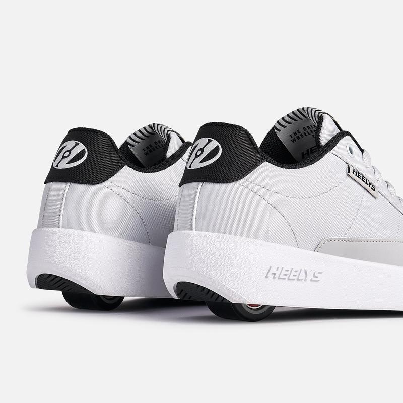 Heelys Shoes with Wheels - Digilo Closed Training Sneaker in White, Black & Gray, Ideal for Athletic and Casual Use