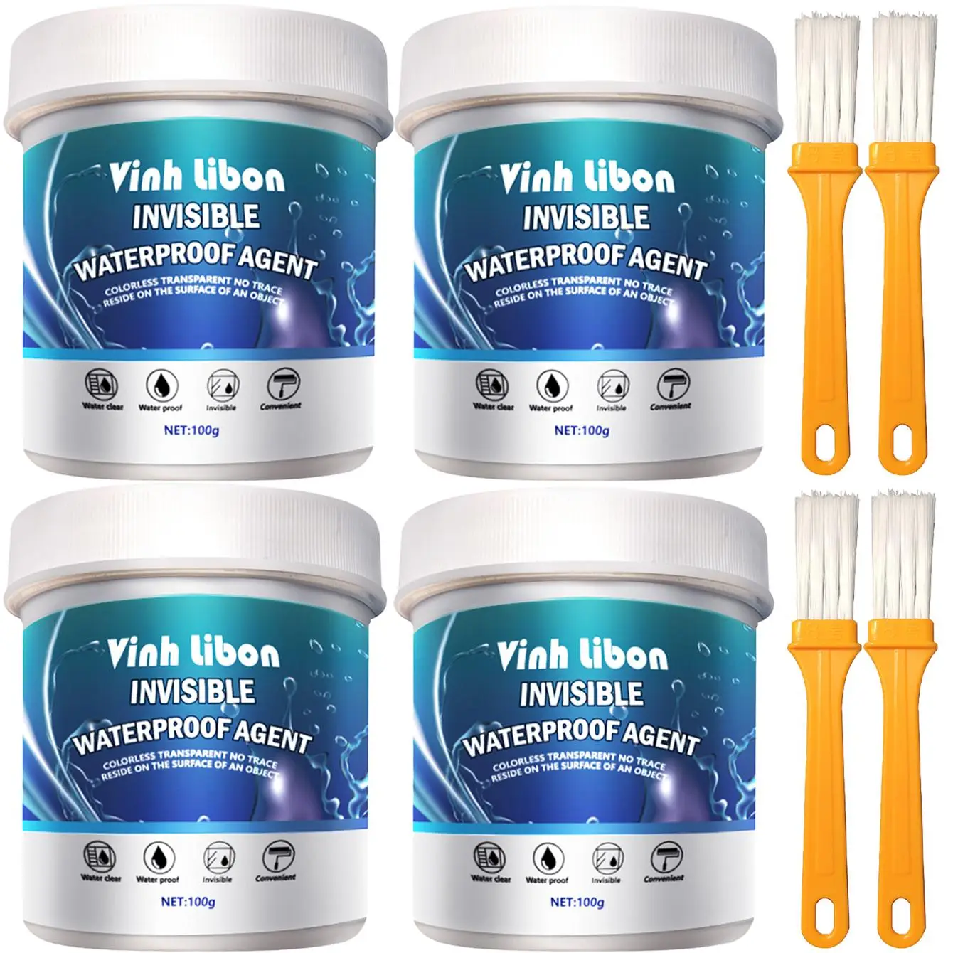 Transparent Waterproof Adhesive, Waterproof Agent Suitable for Roof, Bathroom, Kitchen and Wall, Leak-proof Repair Coating