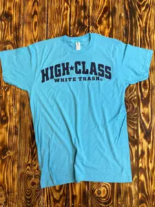 Team High Class White Trash ®  Sky/Navy Tee