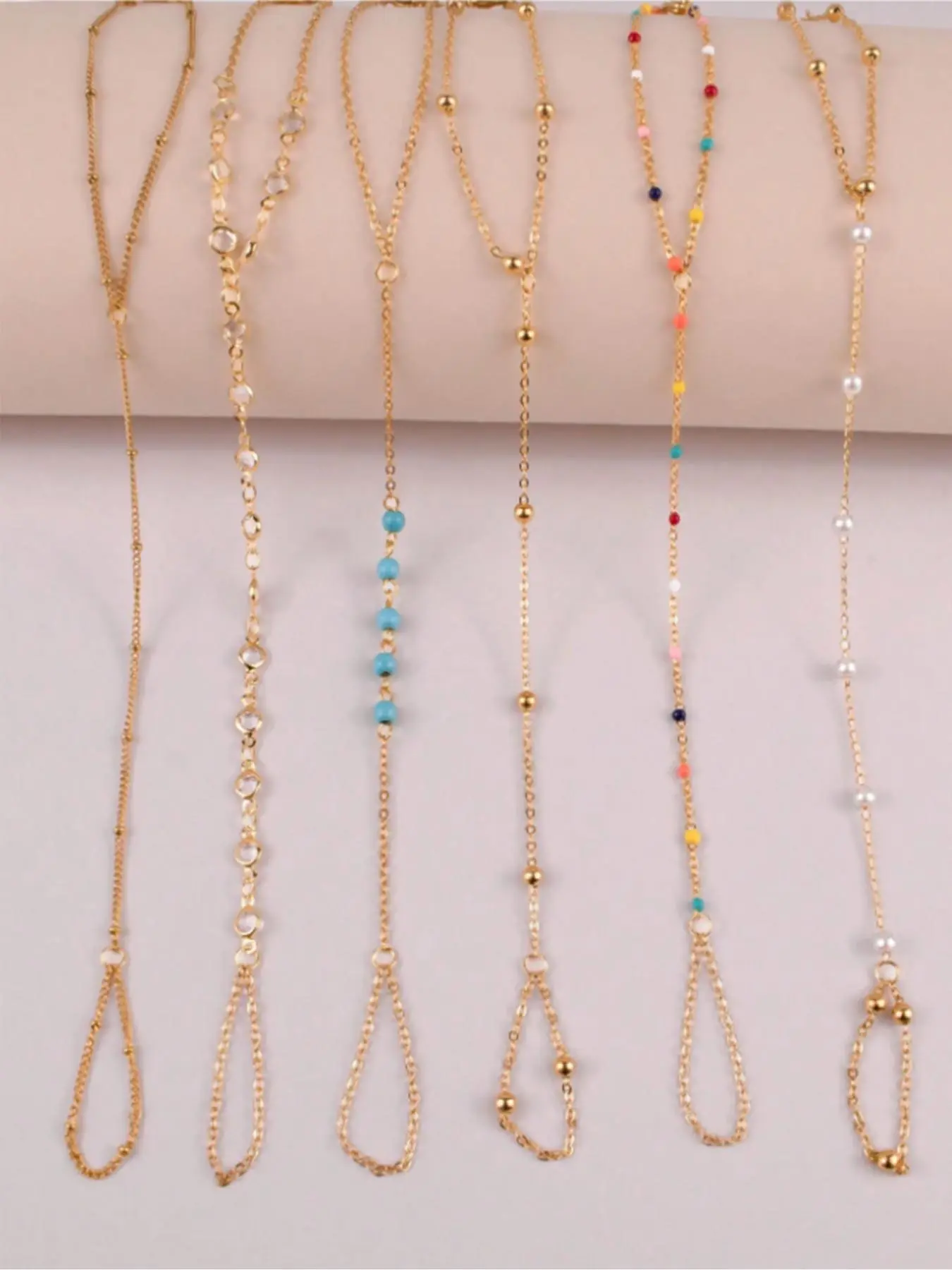 Women's Elegant Vintage Beaded Design Hand Chain Bracelets, New Style Exquisite Bracelet, Fashionable Jewelry, Ideal Birthday Gift for Girlfriend, Stackable Bracelets, Trendy Accessories, Beaded Bracelet Set, Jewelry Gifts