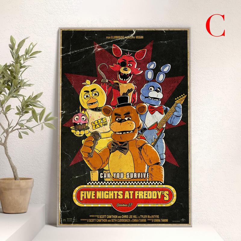 Five Nights At Freddy'S Movie Poster Wall Art Living Room Decoration Perfect Gift
