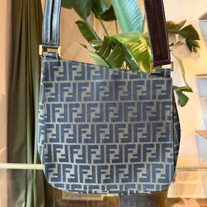 Pre-owned FENDI Canvas Shoulder Bags Medium Zucca Asymmetrical Shoulder Bag