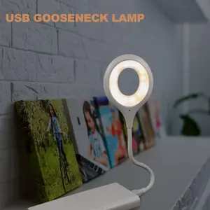 1PCS-USB Voice-Control Night Light — Plug-in LED Gooseneck Bedside Lamp, 3 Color Modes & 3 Brightness Levels, Voice Activated & Touch Control, Flexible USB Gooseneck for Reading, Nursery & Travel