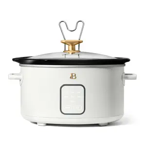 Beautiful Slow Cooker with Touch-Activated Display, White Icing by Drew Barrymore