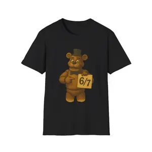 FNAF Freddy 6-7 meme funny horror game T-shirt, unisex shirt, soft style T-shirt, Five Nights at Freddy's, game gift, horror video game, unisex