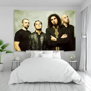 American Rock Band System Of A Down Tapestry Hippie Bohemian Room Decorated Polyester Canvas Background Cloth Banner