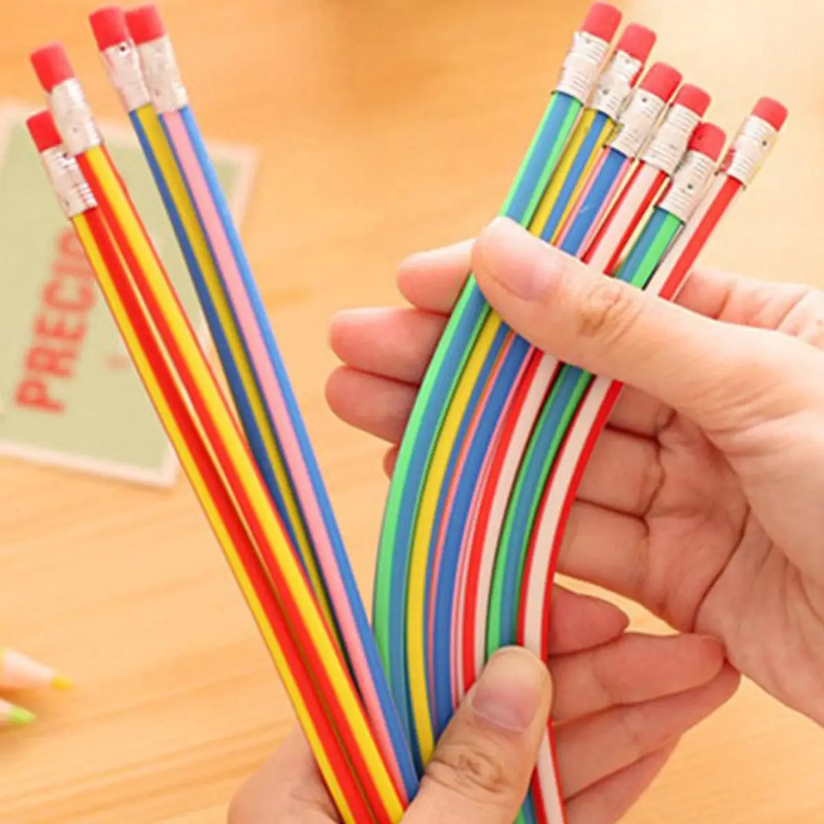 10pcs Random Color Bendable Pencil, Creative Flexible Pencil, Suitable for Kids School Students Writing & Drawing Gifts