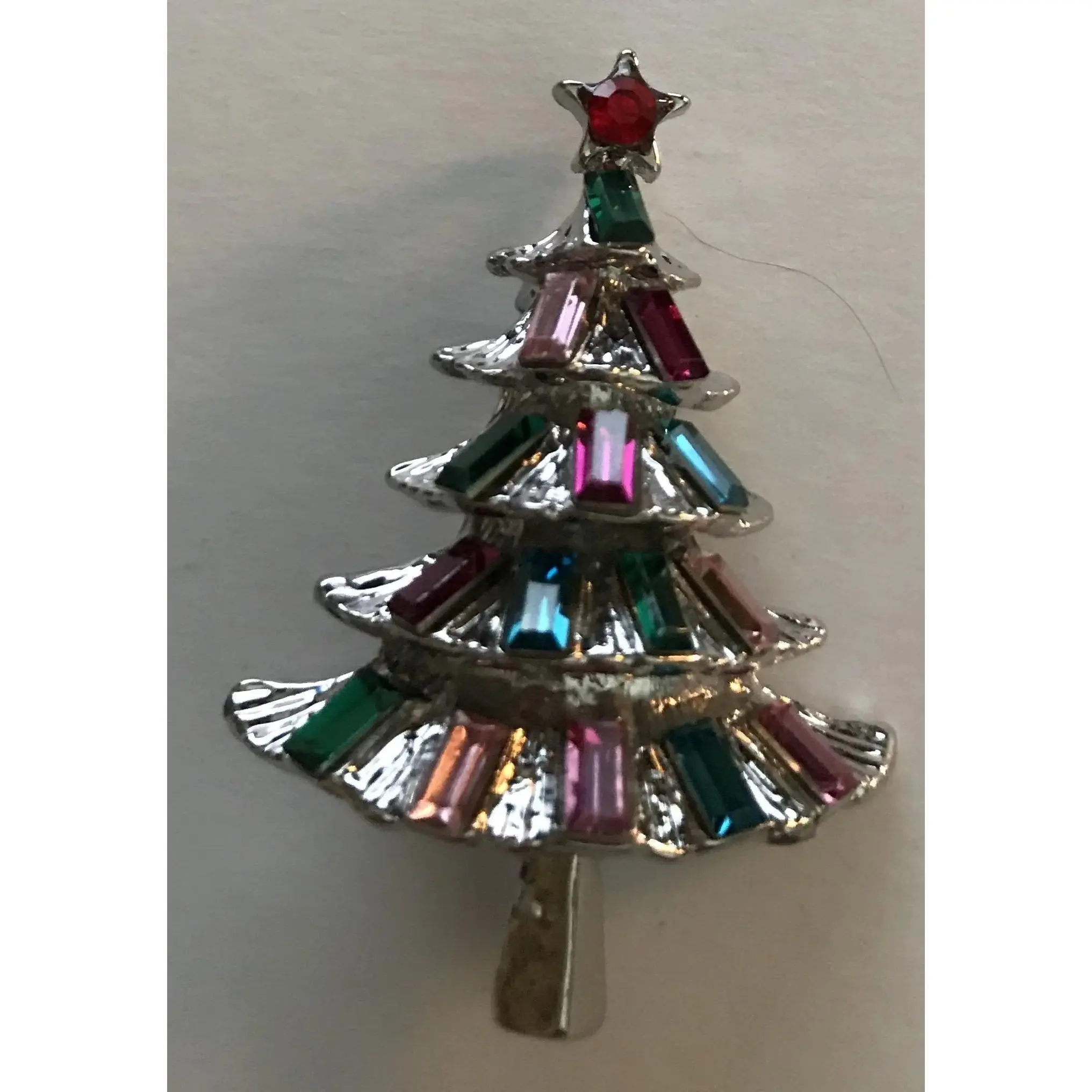 Christmas Tree Sparkly Pins Brooches for the Holidays