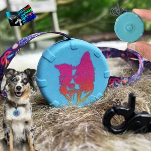 Cool Dog + Free Bonus Leash! Wearable Mini Adjustable Dog Leash for Hiking, Training & Adventure. Powerful Lightweight 36" Retractable Keychain Clip. Durable & Comfort Grip for Off Leash Walking Hiking Training & Travel.