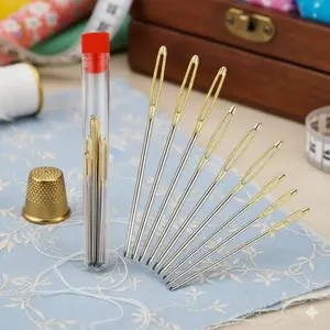 Stainless Steel Knitting Needles Set with Anti-Slip Grip - Multi-Size Interchangeable Circular & Straight Needles, Portable Storage Case, Yarn Tools for Crochet, Beginners Kit, Repair Hook Supplies