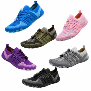 Men Women Knitted Breathable Barefoot Water Shoes, Quick Dry Non-Slip Aqua Shoes with Adjustable Toggle Closure, Lightweight Minimalist Footwear for Beach, Hiking, Swimming, and Gym,summervibes