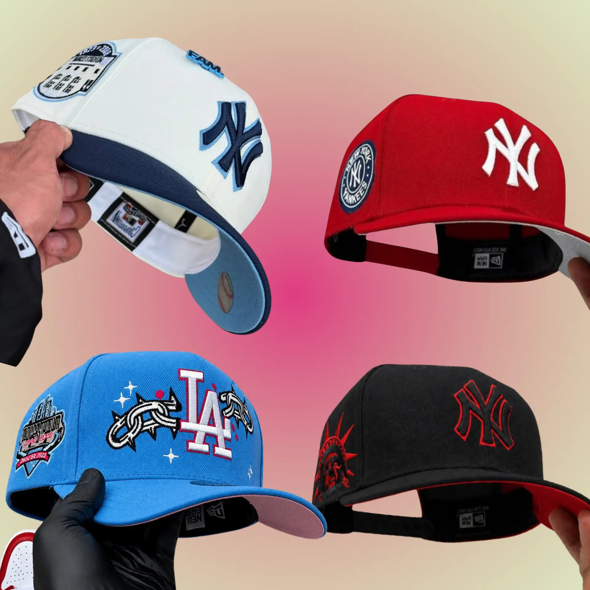 New Era MLB LA NY 9FORTY 9FIFTY 59FIFTY Gorras – Premium Streetwear Baseball Cap for Men Women, Fitted Snapback Design, Adjustable Comfortable Fit, Lightweight Construction, Classic Sports Fashion, Urban Hip Hop Style, Everyday Casual Hat