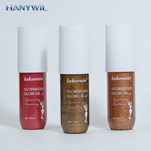 Glow Body Oil, Body Shimmer Highlighter for Dry Skin, Hydrating Moisturizer with Coconut, Jojoba, Sunflower, Aloe, Vitamin E and Shea Butter, Coconut Floral Scent, 100ml