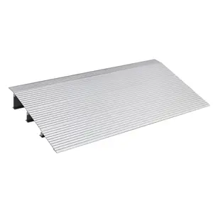 Curb Ramp Entry Ramp for Doorways Aluminum Portable Self Supporting Ramp with 800 Lbs Load Capacity, Adjustable Threshold, Suitable for Wheelchairs, Scooters, and Walkers