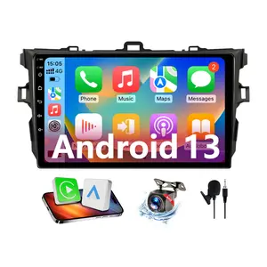 Android 13 Car Stereo Head Unit for Toyota Corolla 2007-2013 9" Touchscreen Wireless CarPlay Android Auto GPS Navigation Bluetooth FM AUX