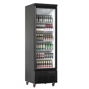 Garvee Commercial Refrigerator 17.7 Cu.ft Beverage Cooler, Glass Door Display Fridge with 5 Adjustable Shelves, Large Capacity Bar Fridge for Restaurant, Store, Upright Freezer for Home, Black