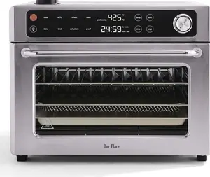 Our Place Wonder Oven Pro | 8-in-1 Digital Air Fryer & Countertop Oven with Basket, Rack, Pan & Tray | 3-Rack, 32 QT - Air Fry, Toast, Roast, Bake, Reheat, Broil, Proof & Dehydrate