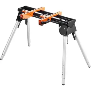 VEVOR 80in Collapsible Rolling Miter Saw Stand With One-piece Mounting Brackets, Clamps, Rollers, Heavy Duty Folding With Sliding Rail, 300lbs Load CapacityVEVOR Super Brand Day