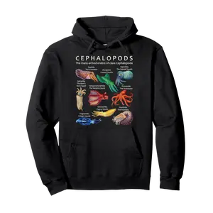 The Cephalopod Octopus Squid Cuttlefish and Nautilus Sea Pullover Hoodie - Hufsakha Shop Ub0cp2flrd7
