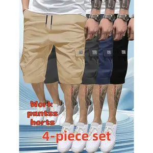 Men’s 4-Pack Cargo Straight-Leg Shorts – Casual, Fashionable Summer Style