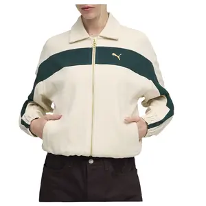 PUMA Womens T7 Relaxed  Athletic Outerwear Casual - White