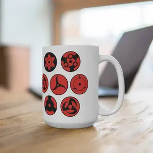 Uchiha Mangekyou Sharingans Coffee Mug 15oz Ceramic Drinkware Tea Washable Reusable Reuse Cup Drink Beverage Tumbler mug gift tumbler drinkware