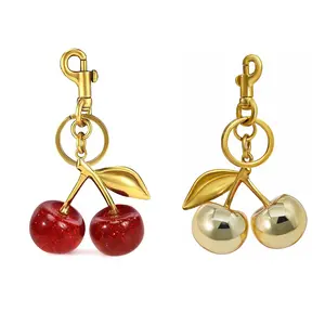 1pcs Cute Cherry Design Bag Charm, Fashionable Cherry Bag Decoration for Women & Girls, Trendy All-match Bag Keychain Sparkly Bag Charm, Valentine's Day Gift
