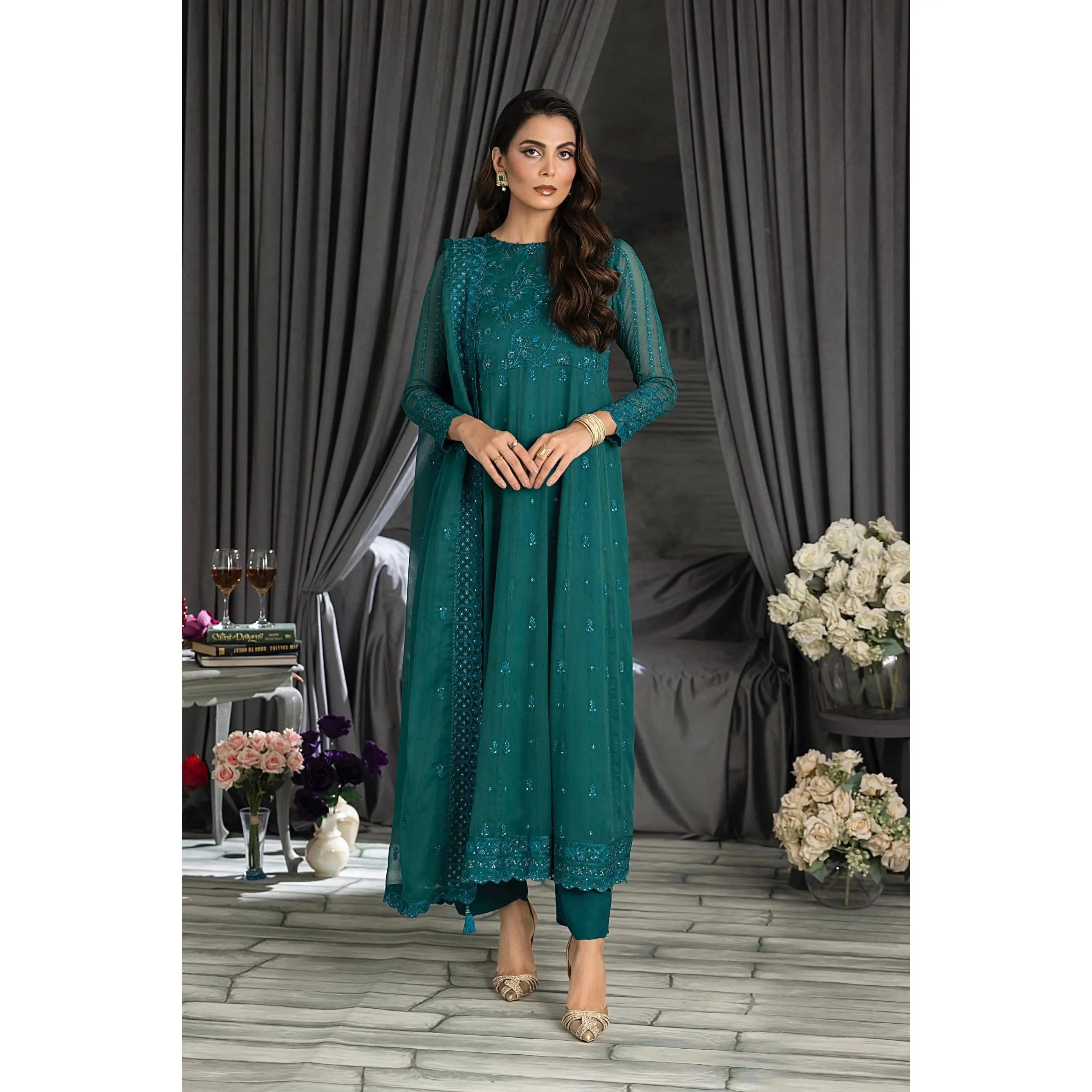 LSM - LG-IZ-0166 Three Piece Chiffon