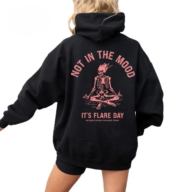 Chronic Illness Hoodie, Skeleton Hoodie, Flare Day Gift, Ehlers Danlos, Rare Disease, Spoonie Holiday Gifts, Dysautonomia, POTS Syndrome