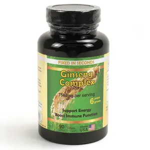 Panax Ginseng Root Extract support  7500mg | 10% Ginsenosides | 6-Year Grown | 90 Softgels