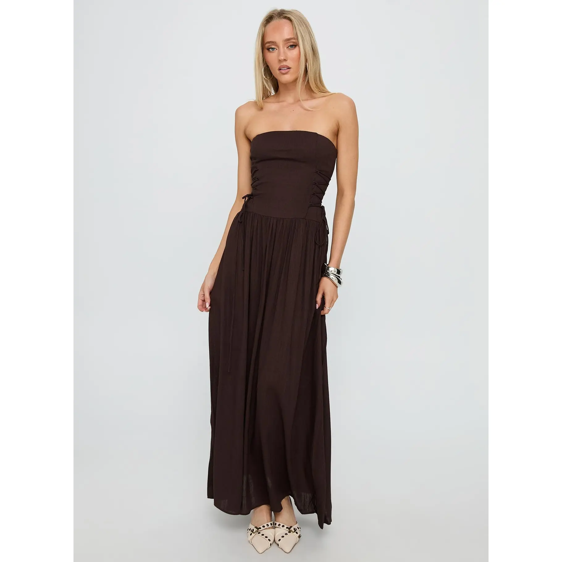 So Far So Good Maxi Dress Chocolate