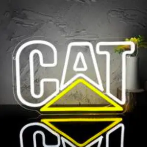 Neon Cat LED Wall Art Light, Modern Mood Lighting, Adjustable Brightness USB Powered Neon Sign for Bar Restaurant Christmas Birthday Party Decoration Gift