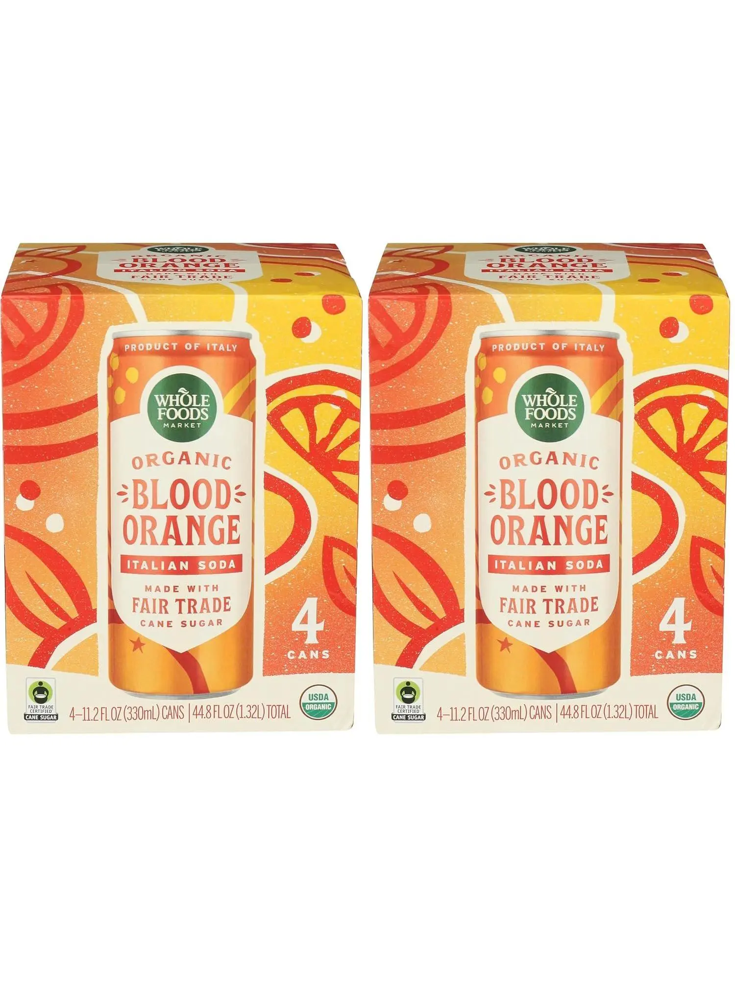 Whole Foods Market Blood Orange Italian Soda, 11.2 Fl Oz, 8 Pack