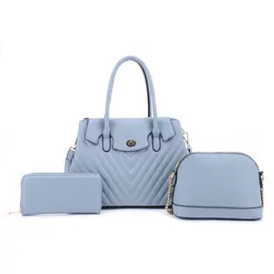 SG SUGU Chole 3 Piece Set Satchel Bag with Dome Crossbody Bag and Matching Wallet