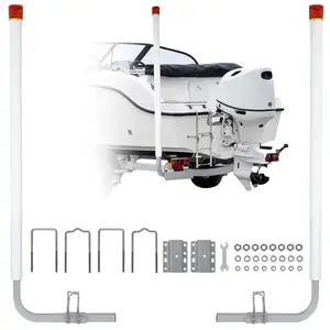 【GARVEE】Adjustable Trailer Guide Poles 40"-60" - Rustproof Galvanized Steel with Durable PVC Pipes for Easy Trailer Alignment and Protection