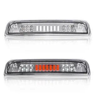 Fit For 14-18 Silverado Sierra Clear/Chrome LED Third Brake Light Cargo Lamp
