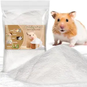Sukh 14 OZ Hamster Sand Bath - Whit Fine Sand Hamster Bedding Reptile Silica Sand Gerbil Hideout for Hamster Chinchillas Gerbil Syrian Mice Small Animals Small Pets