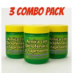 (Pack of 3) Arnica pomada muscular 125g - Arnica Massage Balm – 125g | Soothing Full-Body Care