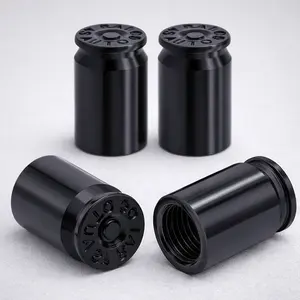 Bullet Style Aluminum Tire Valve Stem Caps, 4PCS Universal Dustproof Valve Caps for Car, Motorcycle, Bike