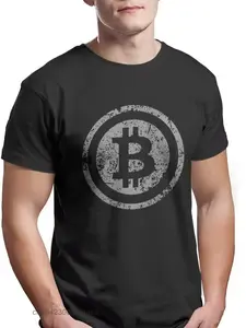 Bitcoin Graphic T-Shirt, Satoshi Nakamoto Design Tee, Cool Crypto Art Cotton Top, Casual Harajuku Streetwear for Men