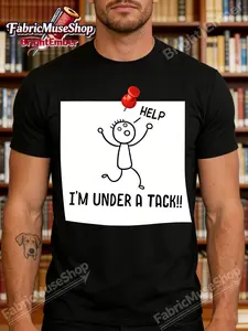 Men'S Graphic Tee with Stickman Humor - A Comedic T-Shirt Made of 100%, Featuring a Classic Crew Neck Design for Daily Use; Available in Various Sizes to Accommodate Different Body Shapes