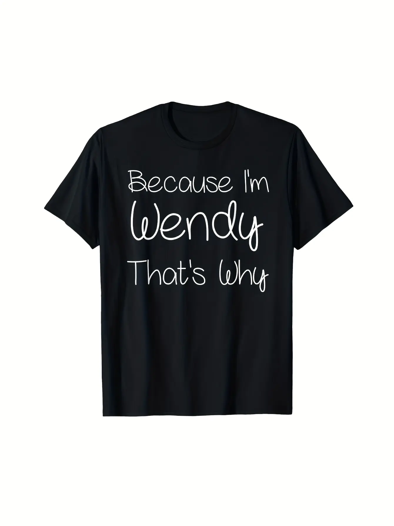 WENDY Funny Birthday Gift T-Shirt - Women's Name T unisex soft cotton short sleeve t shirt, vintage graphic casual tee for men women teens, perfect birthday holiday gift for camping travel gym daily street  wear