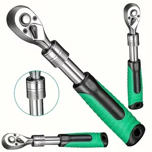 72-Tooth Extendable Ratchet Wrench – Durable Alloy, Multi-Size Quick-Socket, Ergonomic for Auto Repair & DIY