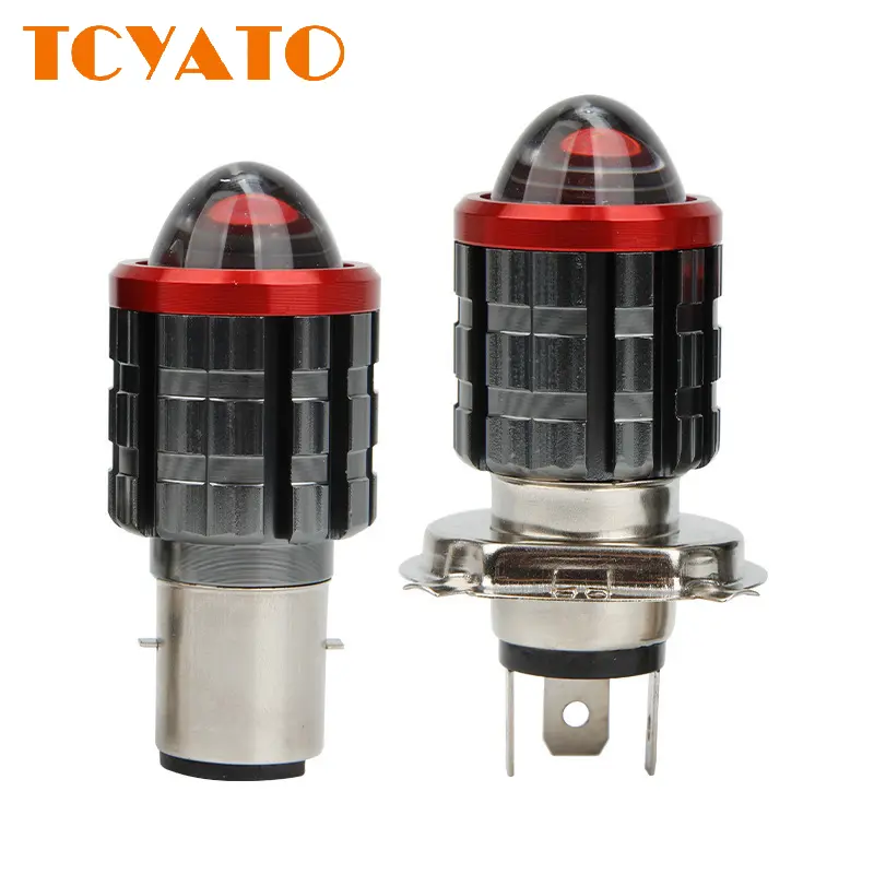 H4 LED Motorcycle H6 LED Moto Motorcycle Headlight White Yellow Bulbs Lens High Low Beam Lamp Motorbike Lamp Scooter