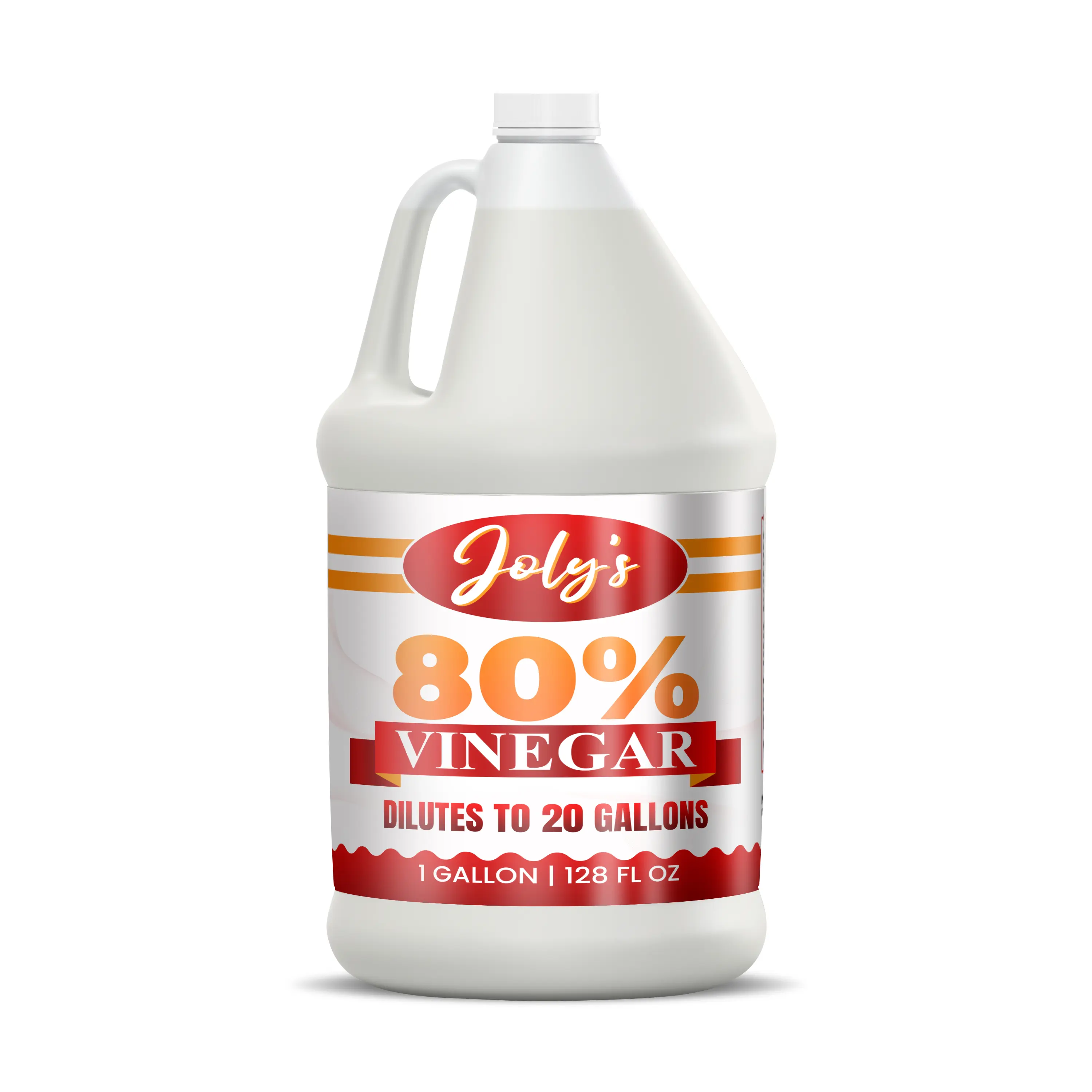Jolys Vinegar 80% — Ultra‑Concentrated Cleaning Vinegar (Technical Grade), 128 fl oz (1 gal / 3.78 L)